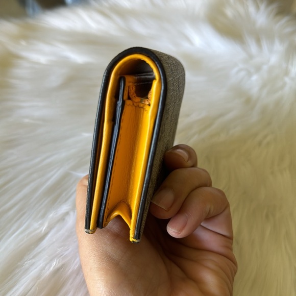 GUCCI GG Supreme Monogram Bosco Patch Card Case Wallet Beige Green - Picture 5 of 17